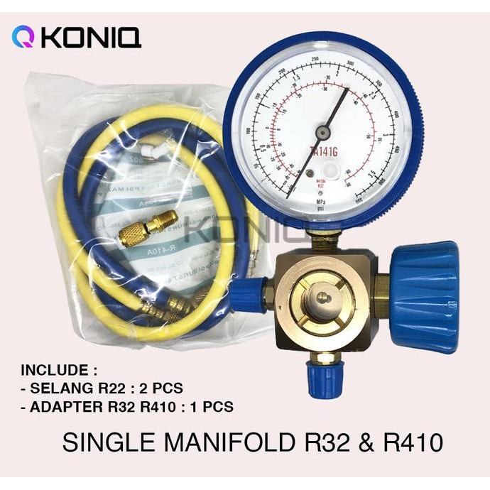 Jual Testing Manifold Single R32 R410 Include Selang Dan Adaptor ...