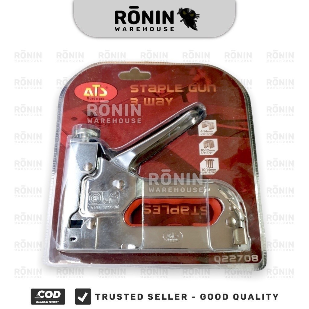 Jual ATS Staple Gun Tacker 3 Way 4-14mm - Tembakan Staples Stapler ...