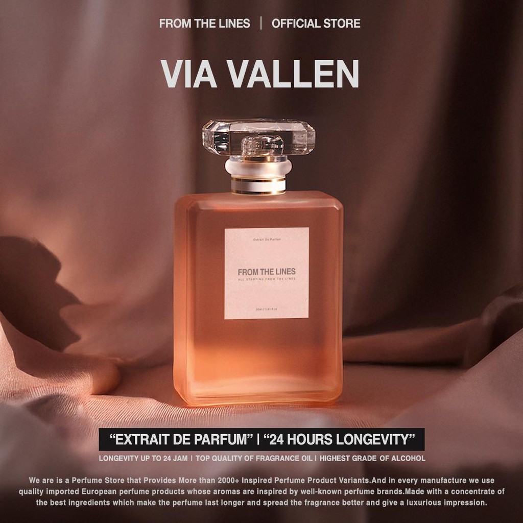 Jual VIA VALLEN BY FROM THE LINES | EXTRAIT DE PARFUM | Shopee Indonesia