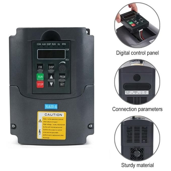 Jual Inverter 2.2KW 220V AC VFD 3HP Spindle motor Inverter | Shopee ...