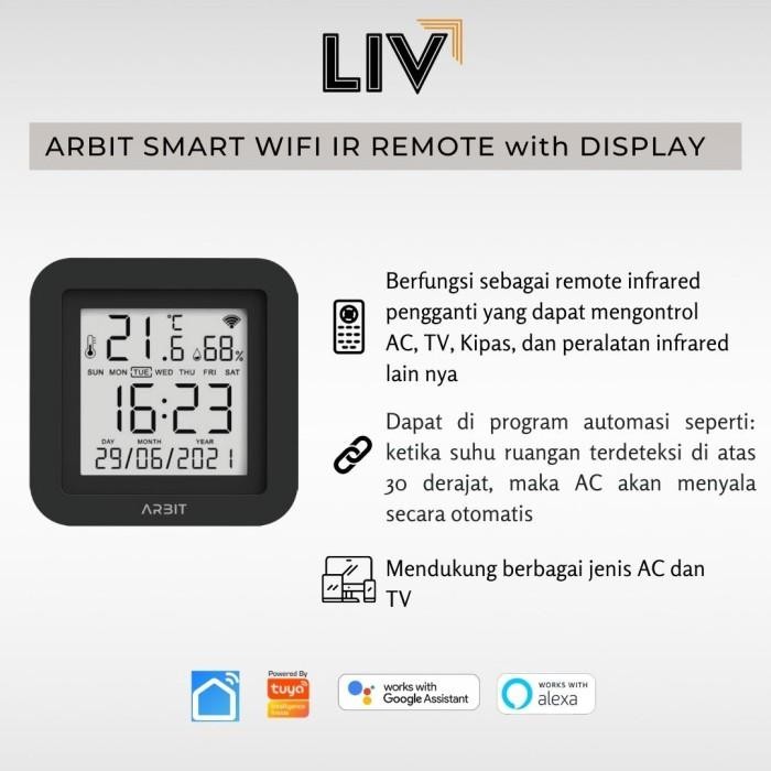 Jual Arbit Smart Ir Remote Temperature & Humidity Sensor Display ...
