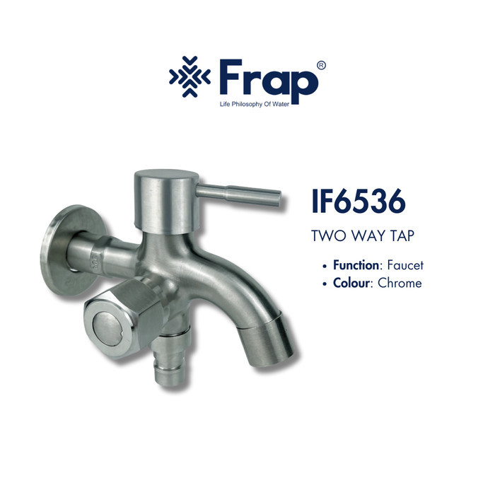 Jual FRAP IF6536 Kran Dua Cabang Kuningan Warna Chrome | Shopee Indonesia