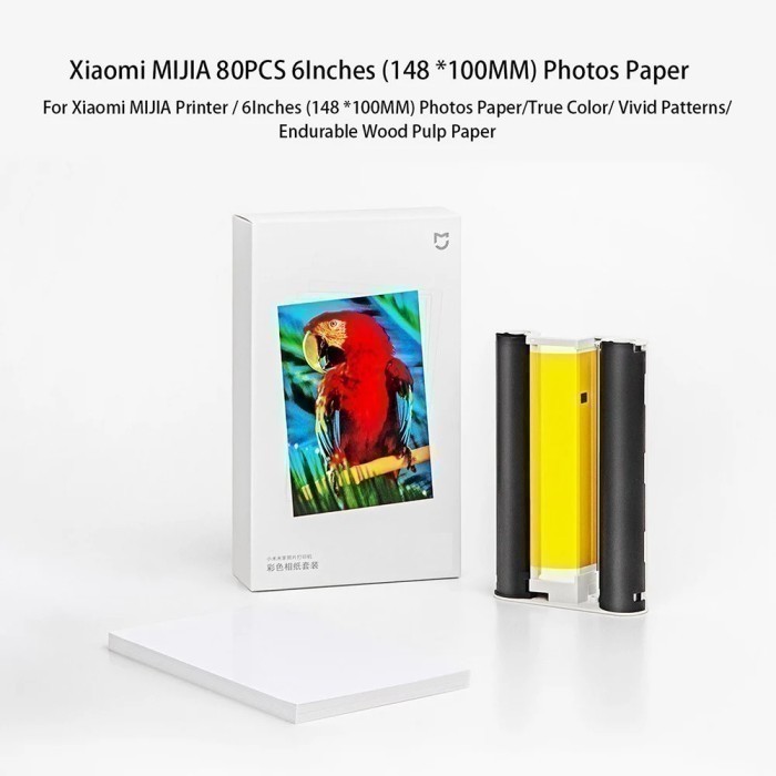 Jual MIJIA Color Photo Paper Set of 80 Sheets Glossy Paper and Ink ...