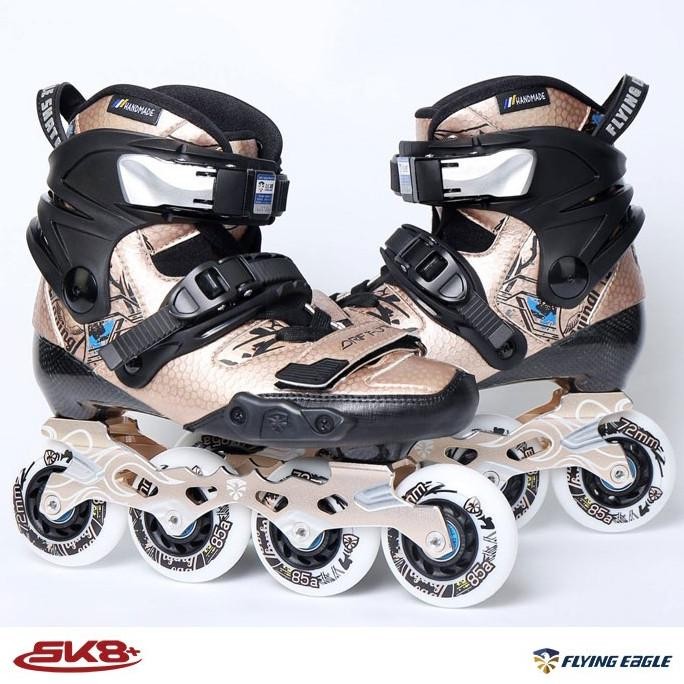 Jual Sepatu Roda Inline Skate Flying Eagle Drift Jr Gold | Shopee Indonesia