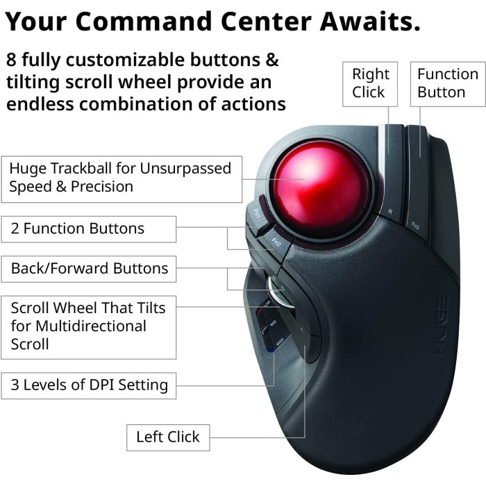 Jual ELECOM Track Ball Mouse 