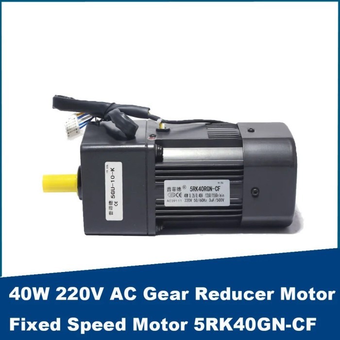 Jual 40W 220V AC GEAR REDUCER MOTOR FIXED SPEED MOTOR 5RK40GN-CF CW ...