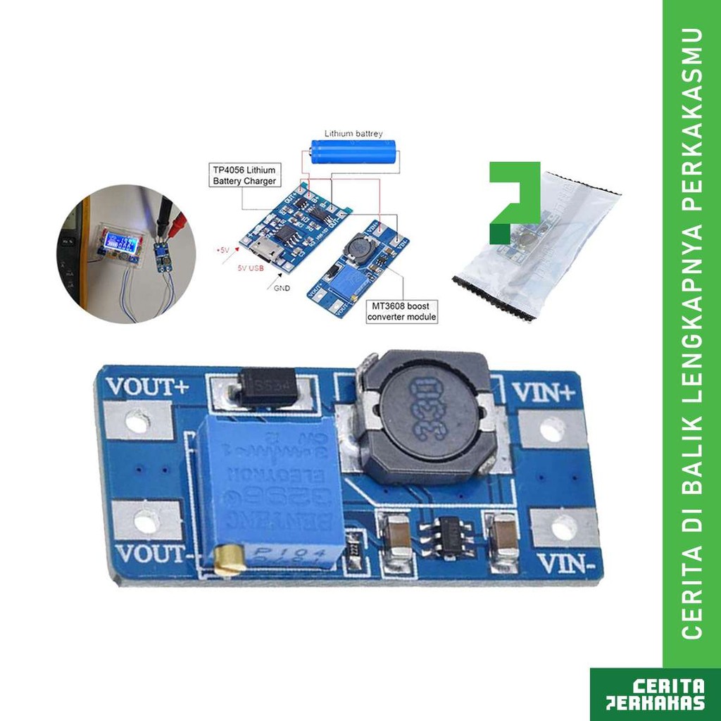 Jual Step Module Up 2A DC-DC MT3608 2-24V CP / StepUp Booster ...