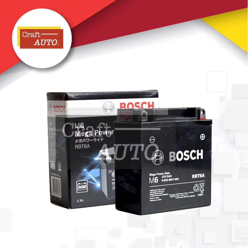 Aki Motor Honda Supra Series Bosch RBT-6A