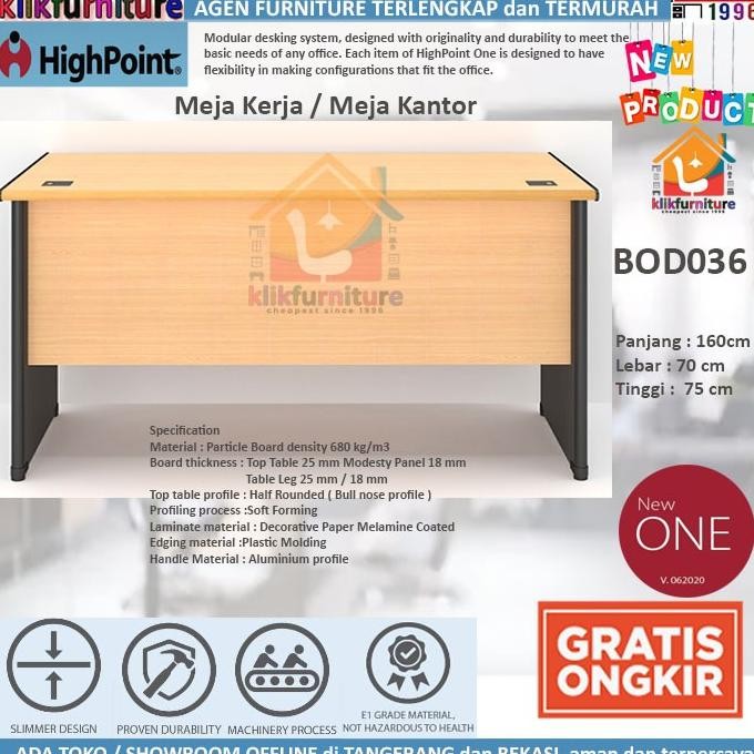 Jual Meja Kerja Meja Kantor Meja Tulis Office Desk Bod Highpoint Shopee Indonesia