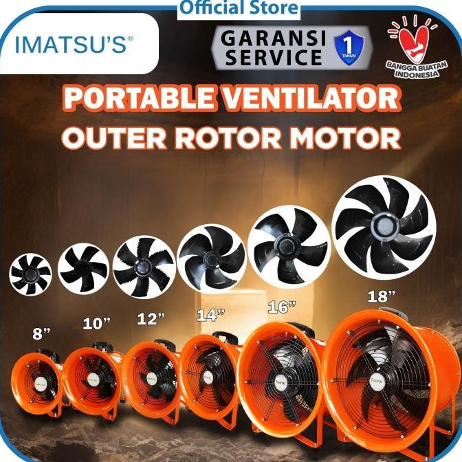 Jual Portable Ventilator / Blower / Exhaust 12 Inch External Rotor ...