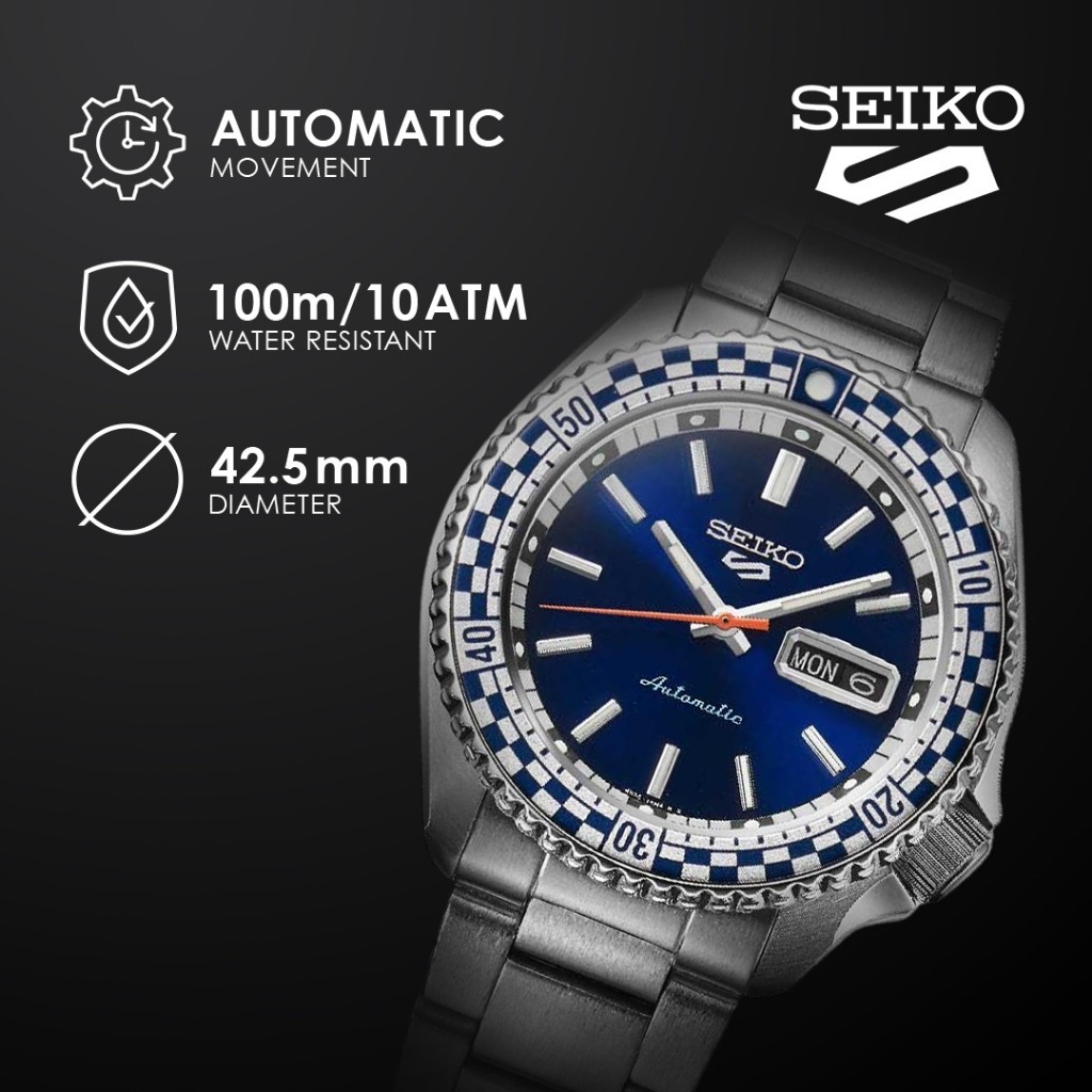Jual Seiko 5 Sports SRPK65K1 Checker Flag Special Edition Automatic ...