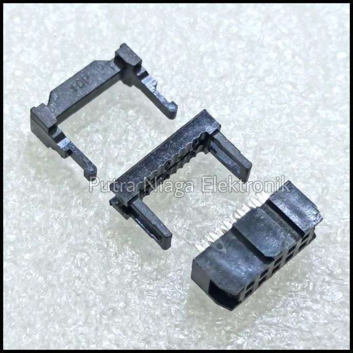 Jual (2) Socket IDC 10p Female Jepit (2x5) Header ISP 10pin Soket 10 ...