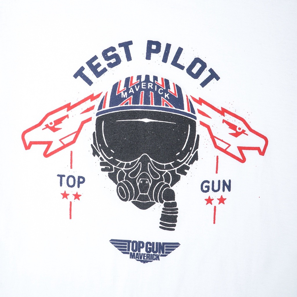 Jual COLLABS Tees - TOP GUN TEES PILOT - White | Shopee Indonesia