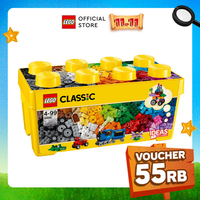 Jual LEGO Classic 10696 Medium Creative Brick Box 484 Pieces Bricks for Kids Creative Kit Building Blocks Creative Kids Construction Toys Building Blocks for Kids 4 Tahun Shopee Indonesia