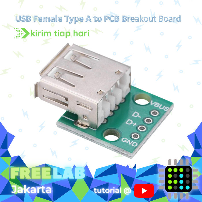 Jual USB Female Type A to PCB USB Breakout USB to DIP Connector ...