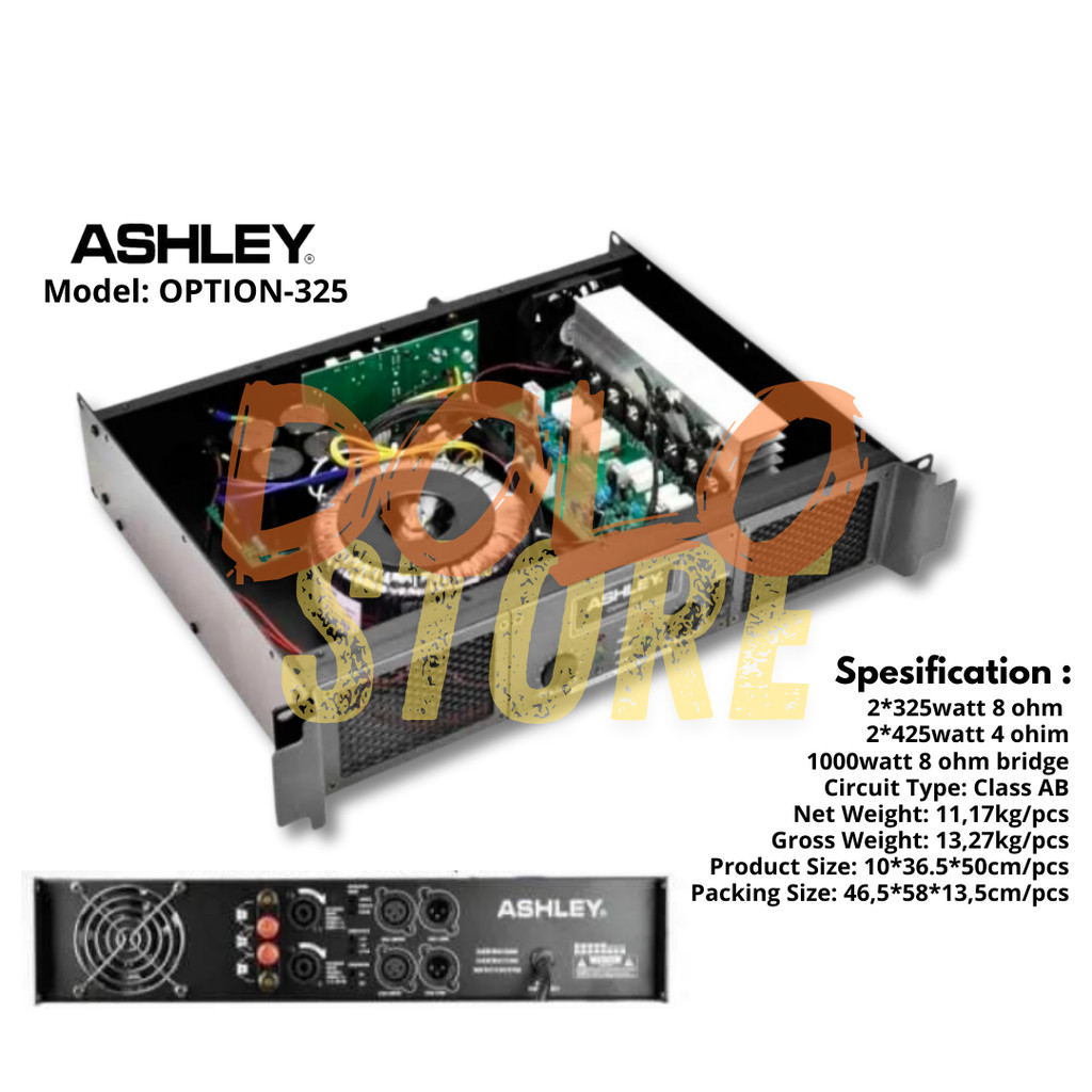 Jual ORIGINAL POWER AMPLIFIER ASHLEY OPTION-325 | Shopee Indonesia