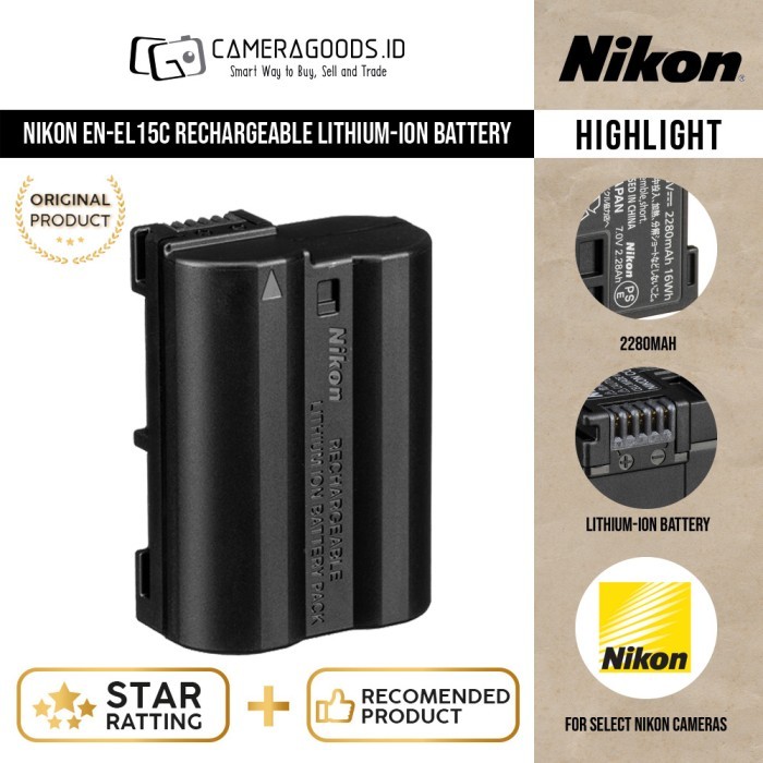 Jual Nikon EN-EL15c Rechargeable Lithium Ion Battery | Shopee Indonesia