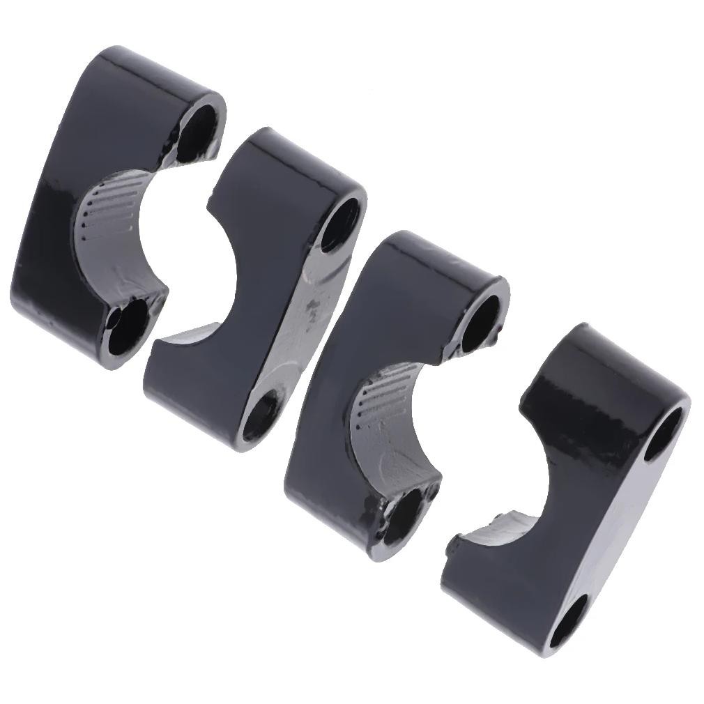 Jual universal 22mm handlebar fat bar riser mount clamp adaptor black ...
