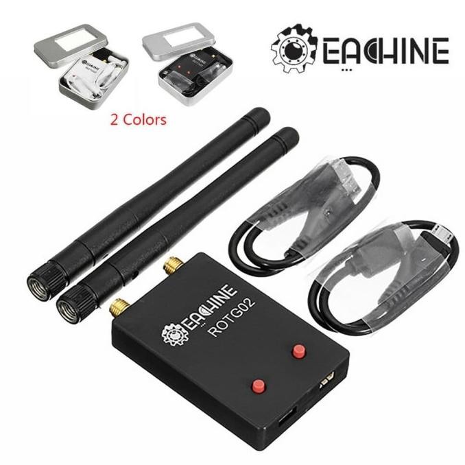 FPV Receiver 5.8G 150CH OTG Receiver UVC Video VTX 5dBi SMA Female Plastic For Android Smart Phone PC Monitor White