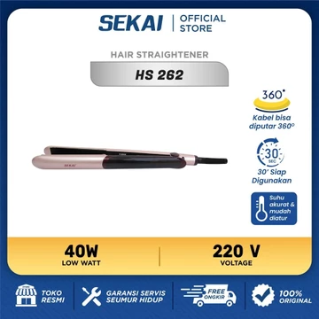 SEKAI Catokan Rambut Hair Curler Hair Straightener Anti Lengket Auto Temperature HS 262