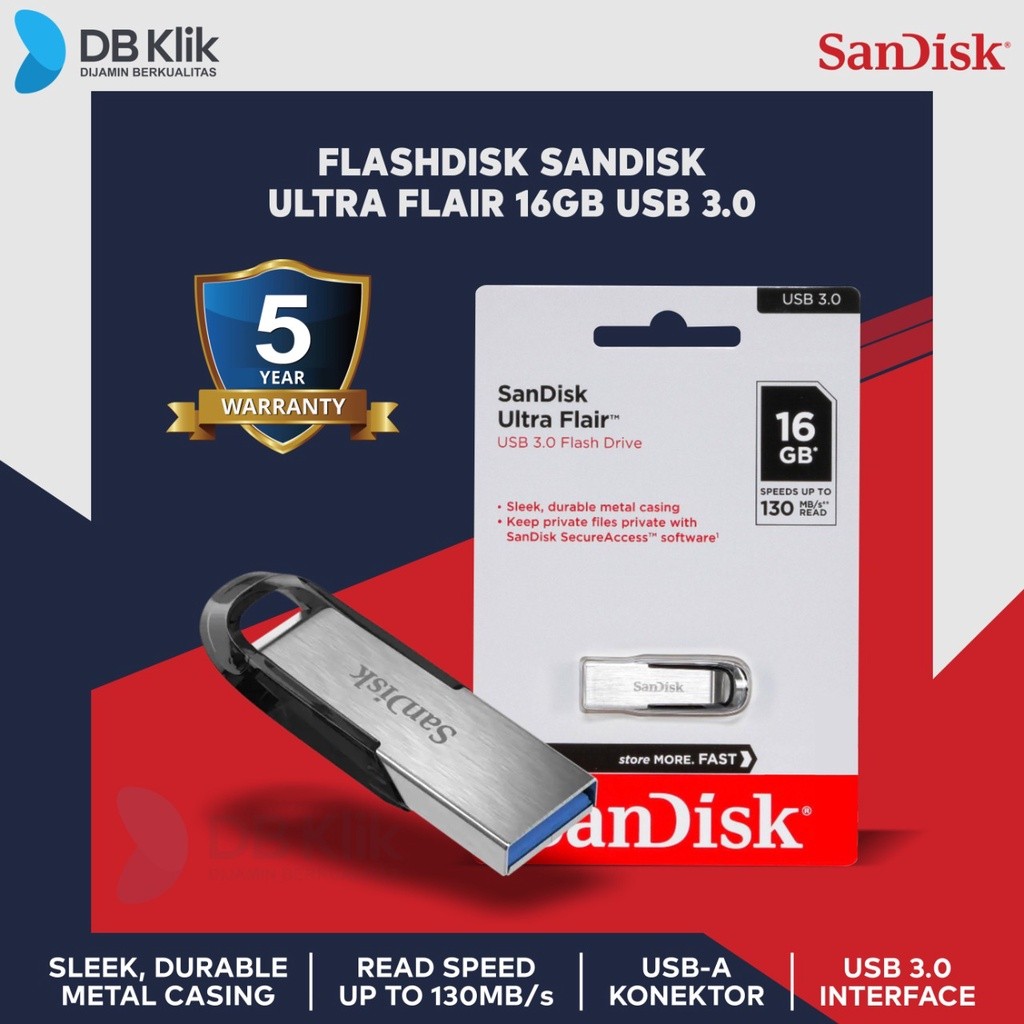 Jual Sandisk Flashdisk Ultra Flair 16Gb Cz73 Usb 3.0 - Usb 16Gb ...