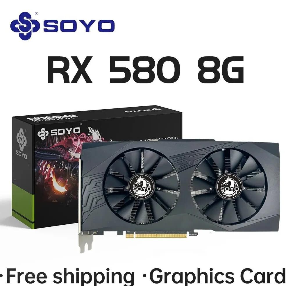 Jual soyo graphics cards radeon rx580 8g gddr5 memory video gaming card ...