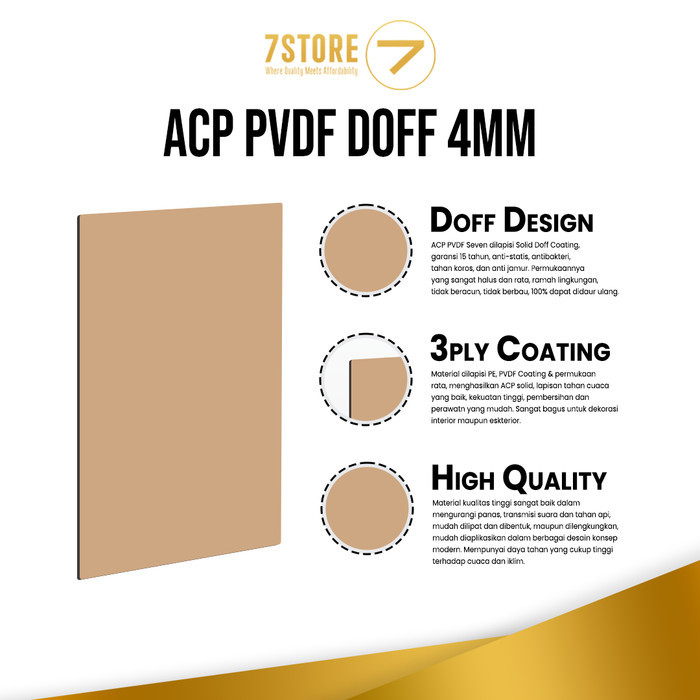 Jual Seven Acp Pvdf Mm Doff Alloy Mm Aluminium Composite