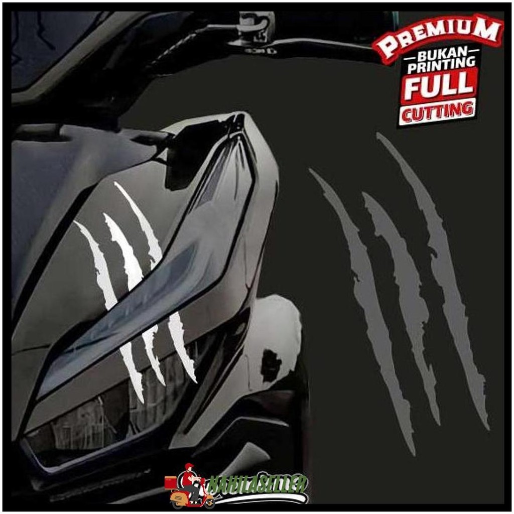 Jual Stiker Cakar Monster / Sticker Cakaran Monster Pada Lampu Motor ...