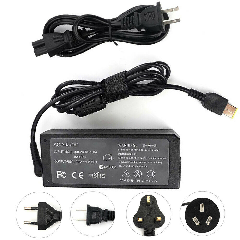 Chargeur Original 65W Pour Lenovo ThinkCentre M710q - Slim Tip, Entrée 100-240V, Câble Inclus