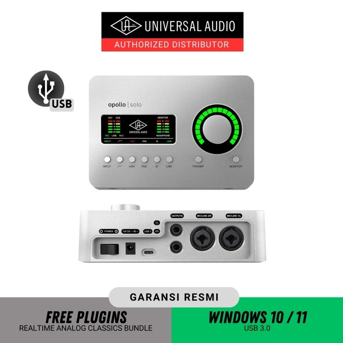 Jual Universal Audio Apollo Solo USB Audio Interface Heritage Ed ...