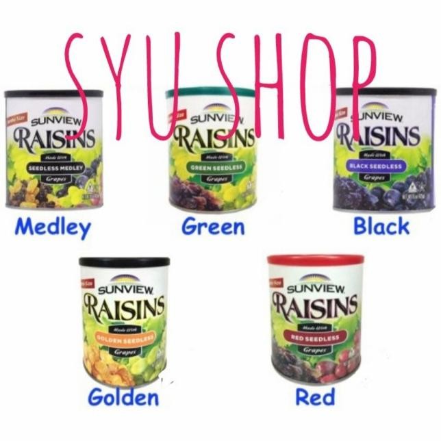 Jual Sunview Raisins 425 Gr Kiss Bla Red Green Golden Meedley | Shopee ...