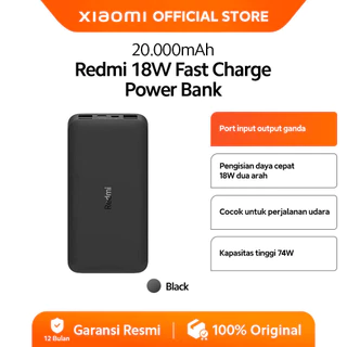 Xiaomi Redmi 20000mAh 18W Fast Charge Power Bank | Dual Output & Input | Pengisian Cepat 18W [ Official Store ]