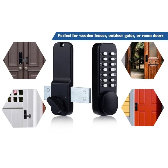 Jual . Stainless Steel 100% Mechanical Keyless Entry Door Lock With ...