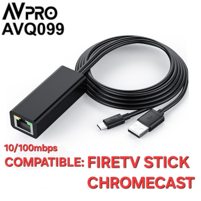 Jual Avpro Avq099 Ethernet Rj45 Adapter F Chromecast & Firetv Stick ...