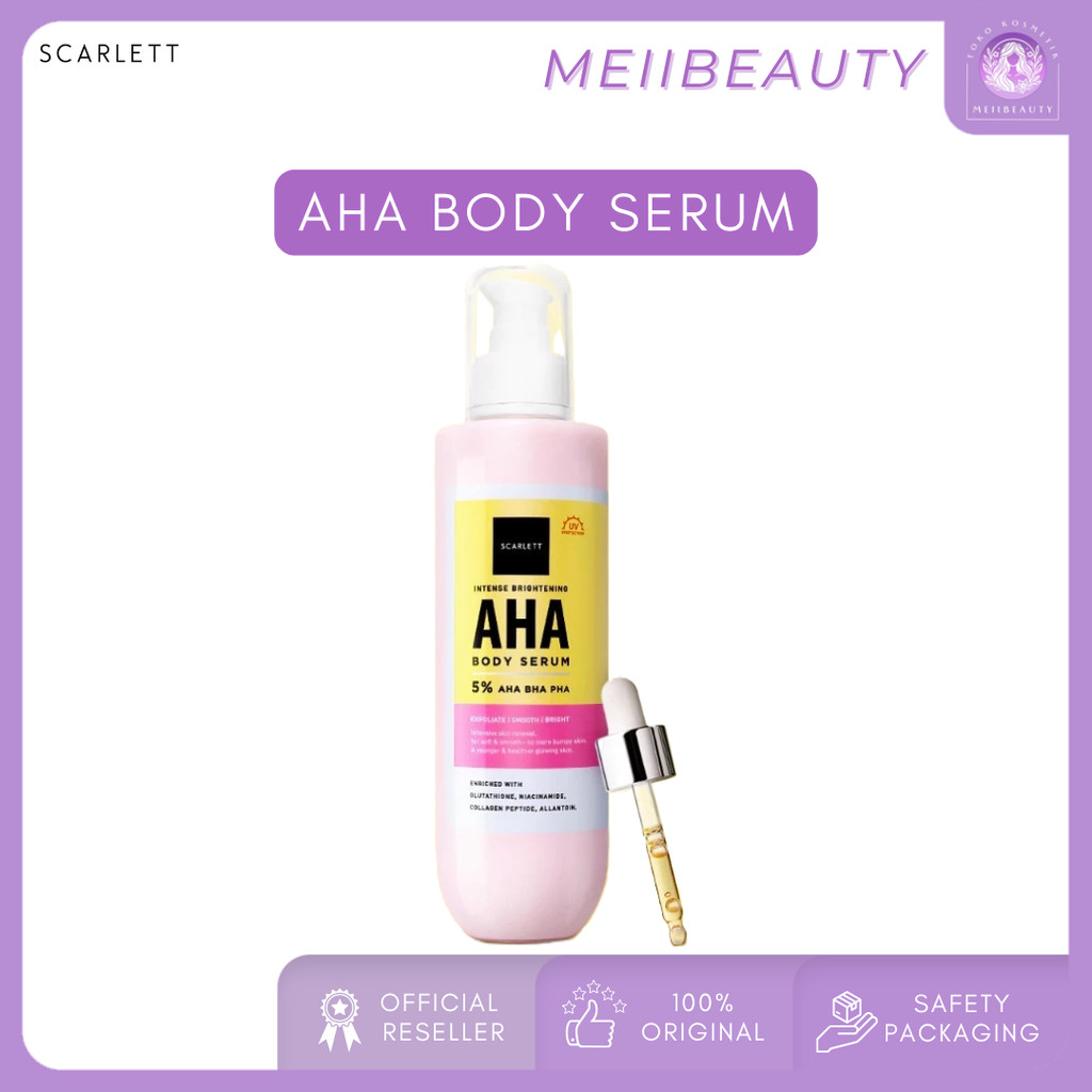 Jual SCARLETT Whitening Intense Brightening AHA Body Serum 5% AHA BHA ...