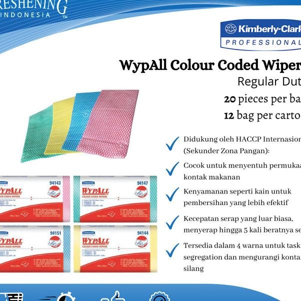 Jual Ain Lap Wypall Color Code Wiper Regular Duty | Shopee Indonesia