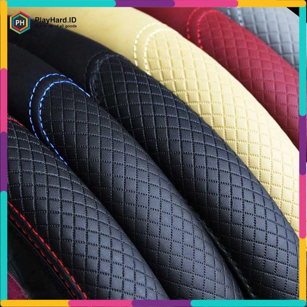 Jual Cover Setir Mobil Bahan Kulit Steering Wheel Cover Hitam | Shopee ...