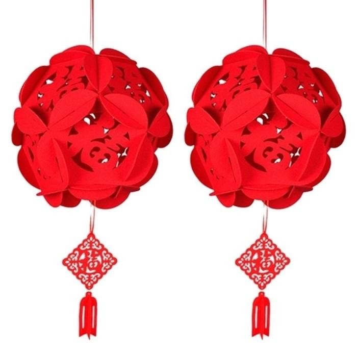Jual Lampion Jumbo Hoki Fu Imlek Merah Lucky Lentera Kertas Hiasan ...