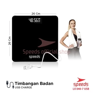 SPEEDS Timbangan Badan Digital Scale Kaca Berat Max 180 Kg Original Impor 040-7