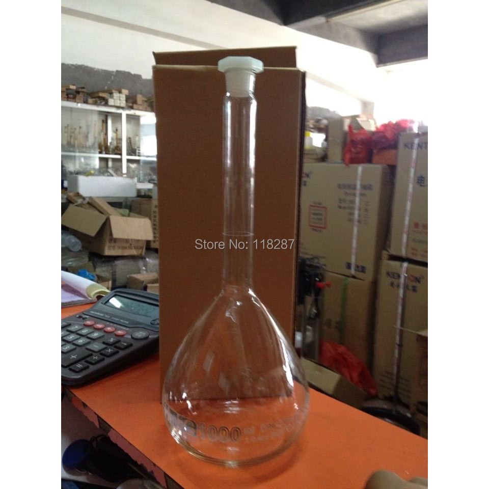Jual 1000ml volumetric flask measuring flask | Shopee Indonesia