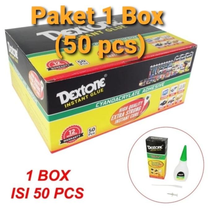 Jual Paket 50 Pcs Dextone Lem Tetes Besi / Lem Korea / Lem Cair Super ...