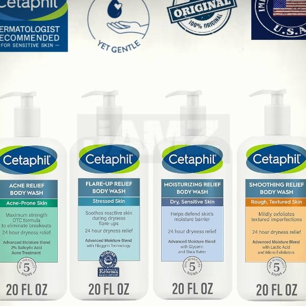Jual Cetaphil Body Wah Flare Up Moothing Moiturizing Acne Relief 591 Ml ...