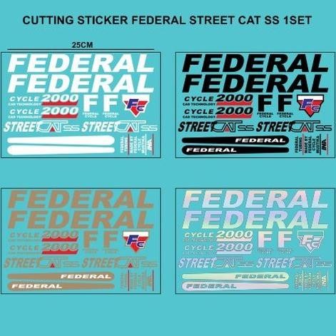 Jual VIRAL Cutting Sticker Sepeda FEDERAL STREET CAT SS 25CM 1SET bahan ...