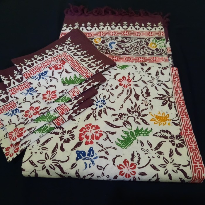 Jual Taplak Meja Makan Batik Cuiri Besar Kursi 6 Ready | Shopee Indonesia