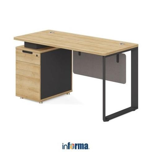 Jual INFORMA MAINE MEJA KANTOR 120X60X75 CM - COKELAT | Shopee Indonesia