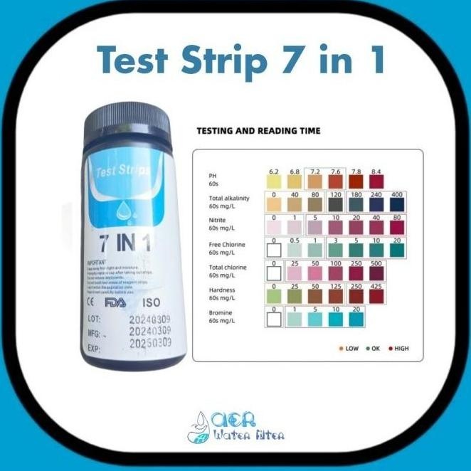 Jual Alat ukur Test air 7 IN 1 water test kit Air PH Nitrit Nitrat