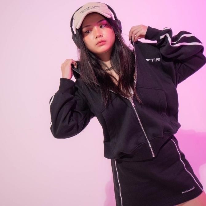Jual First Time Round - Classic List Jacket - Black Kekinian | Shopee ...