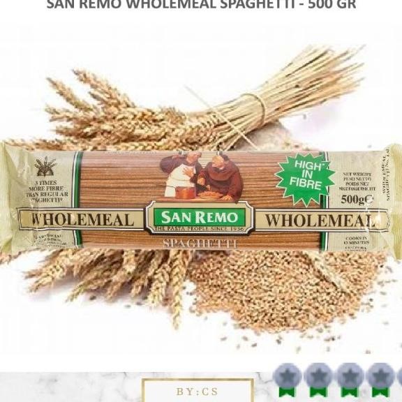 Jual San Remo Wholemeal Spaghetti Pasta Wholewheat Spaghetti Pasta ...