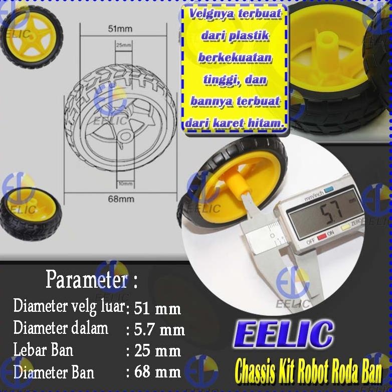 Jual EELIC ROA-P68MM Roda ban smart car robot roda multifungsi roda ...