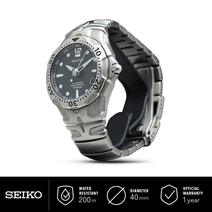 Seiko Kinetic Auto Relay 5J22-0B80, Titanium case and bracelet, 13